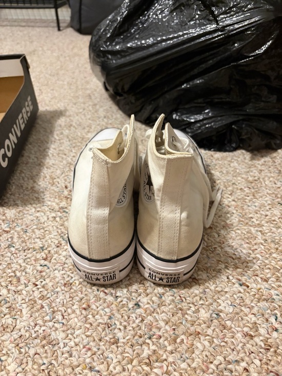 Converse Women’s High Top Canvas Sneakers — Off-White - Picture 3 of 3